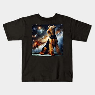 Space Airedale Terrier Kids T-Shirt